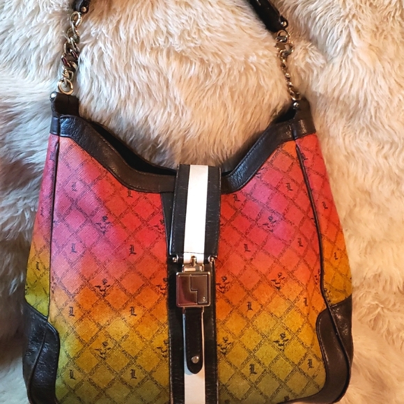 L.A.M.B. Signature Rasta Commodore Hobo Handbag - Picture 2 of 8